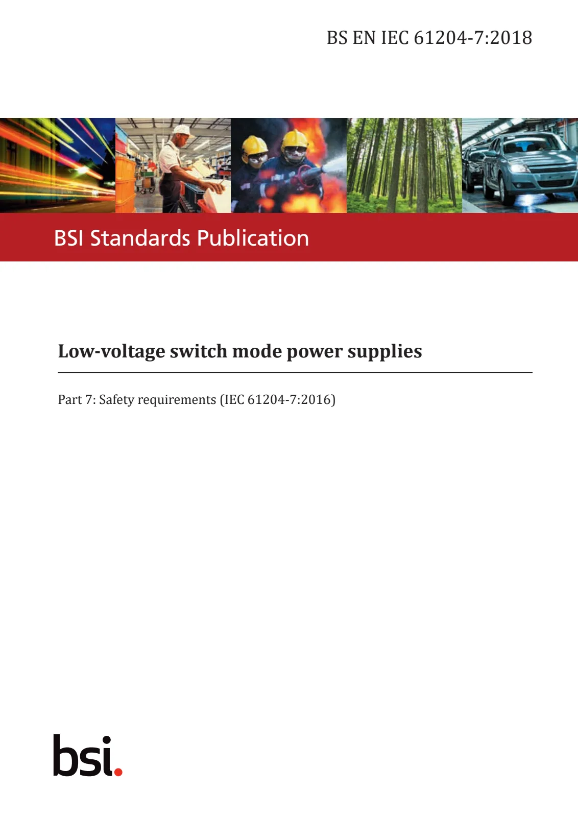 Первая страница стандарта BS EN IEC 61204-7:2018