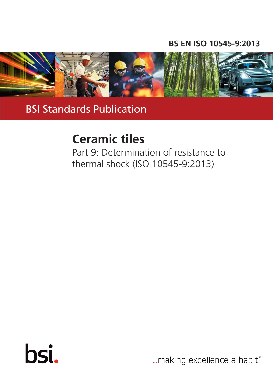 Первая страница стандарта BS EN ISO 10545-9:2013