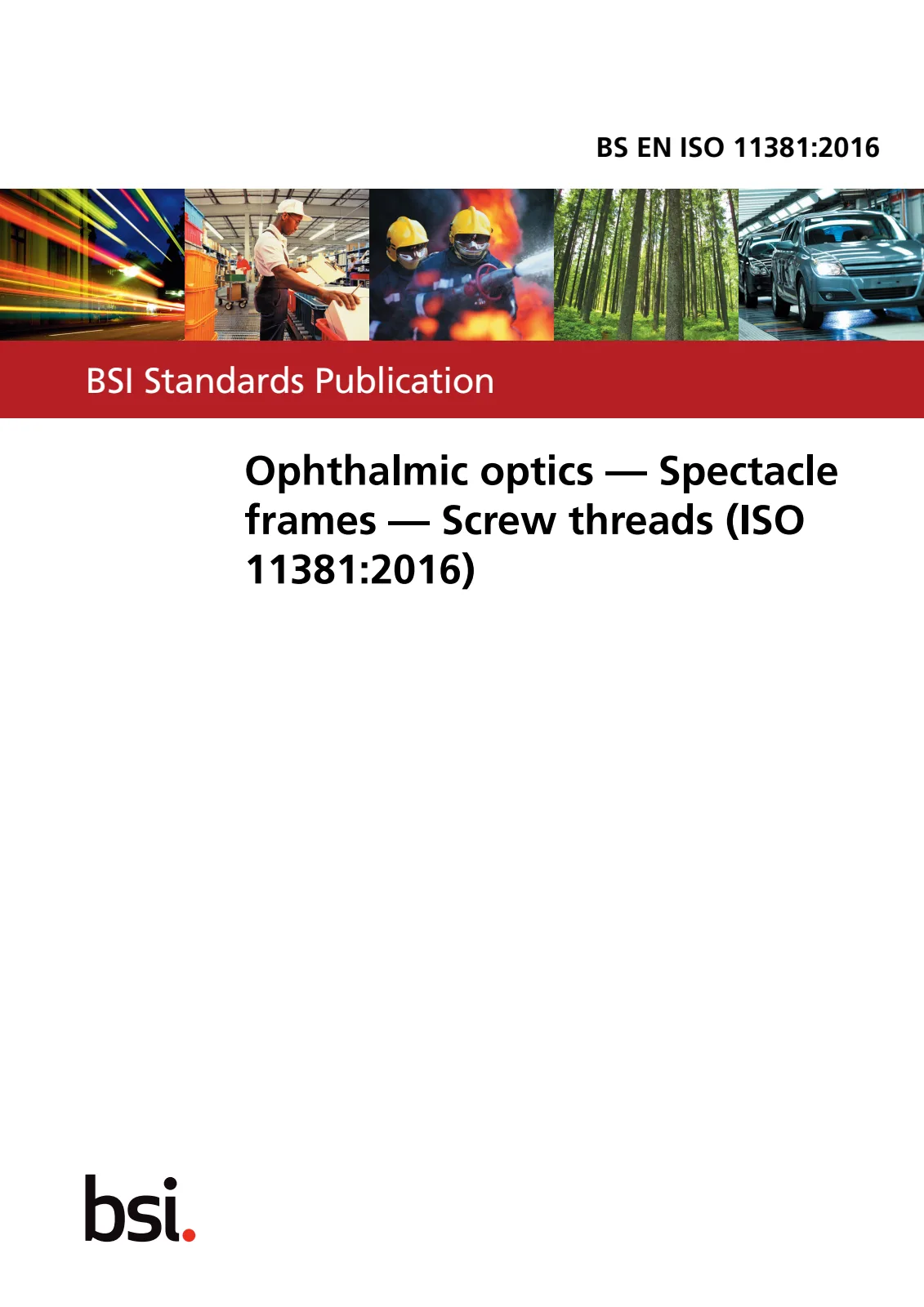 Первая страница стандарта BS EN ISO 11381:2016