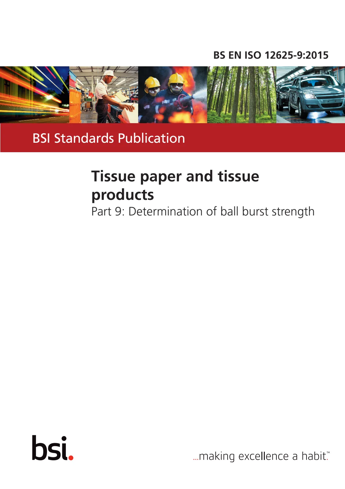 Первая страница стандарта BS EN ISO 12625-9:2015