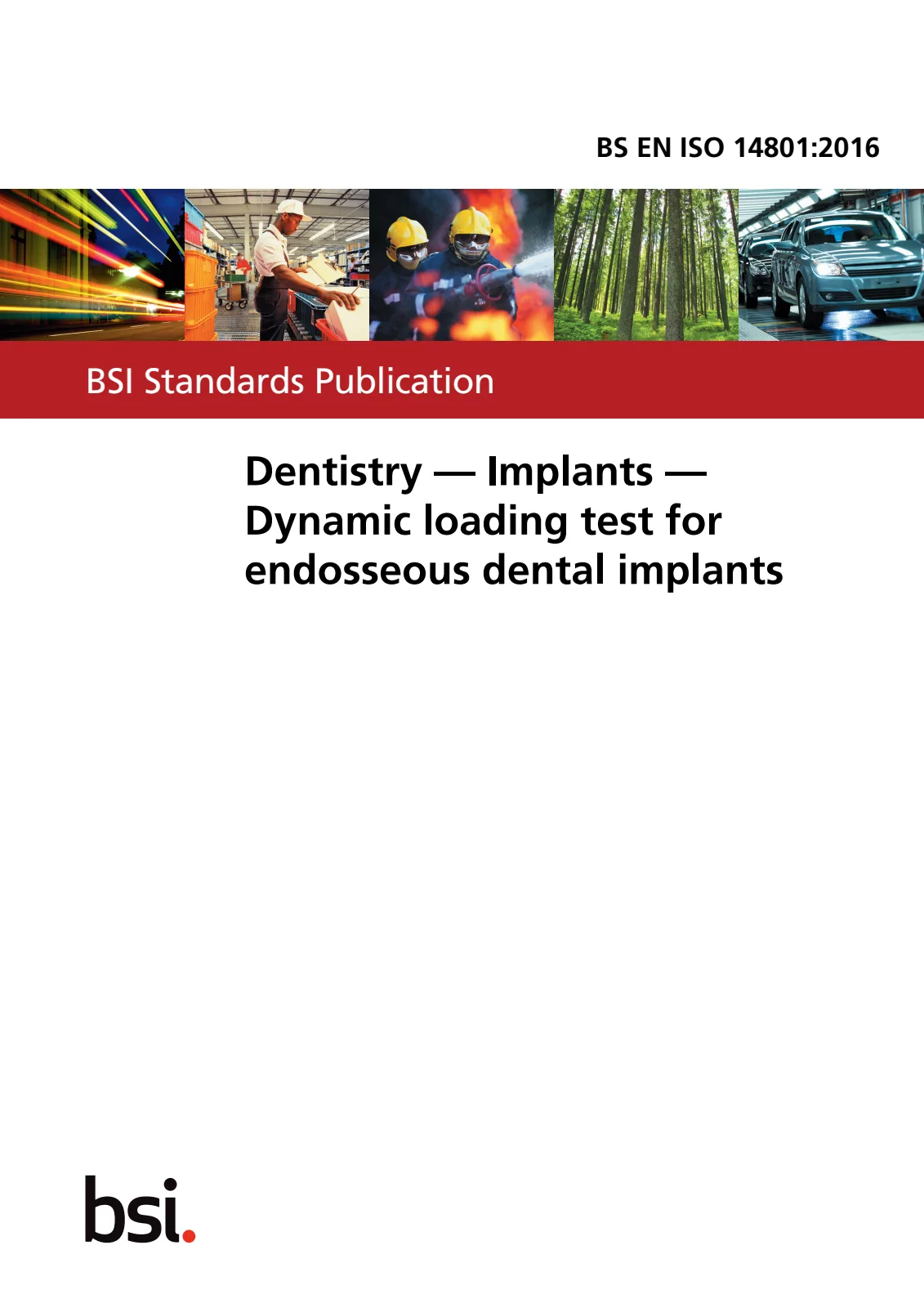 Первая страница стандарта BS EN ISO 14801:2016