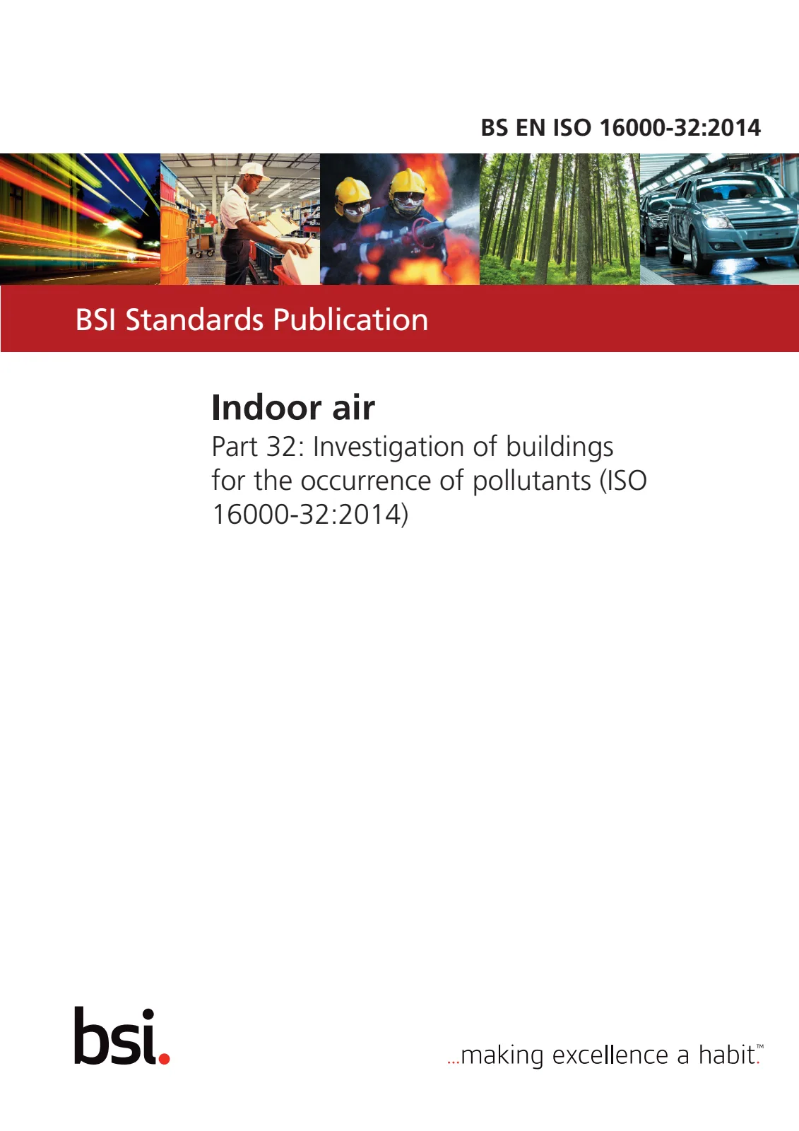 Первая страница стандарта BS EN ISO 16000-32:2014
