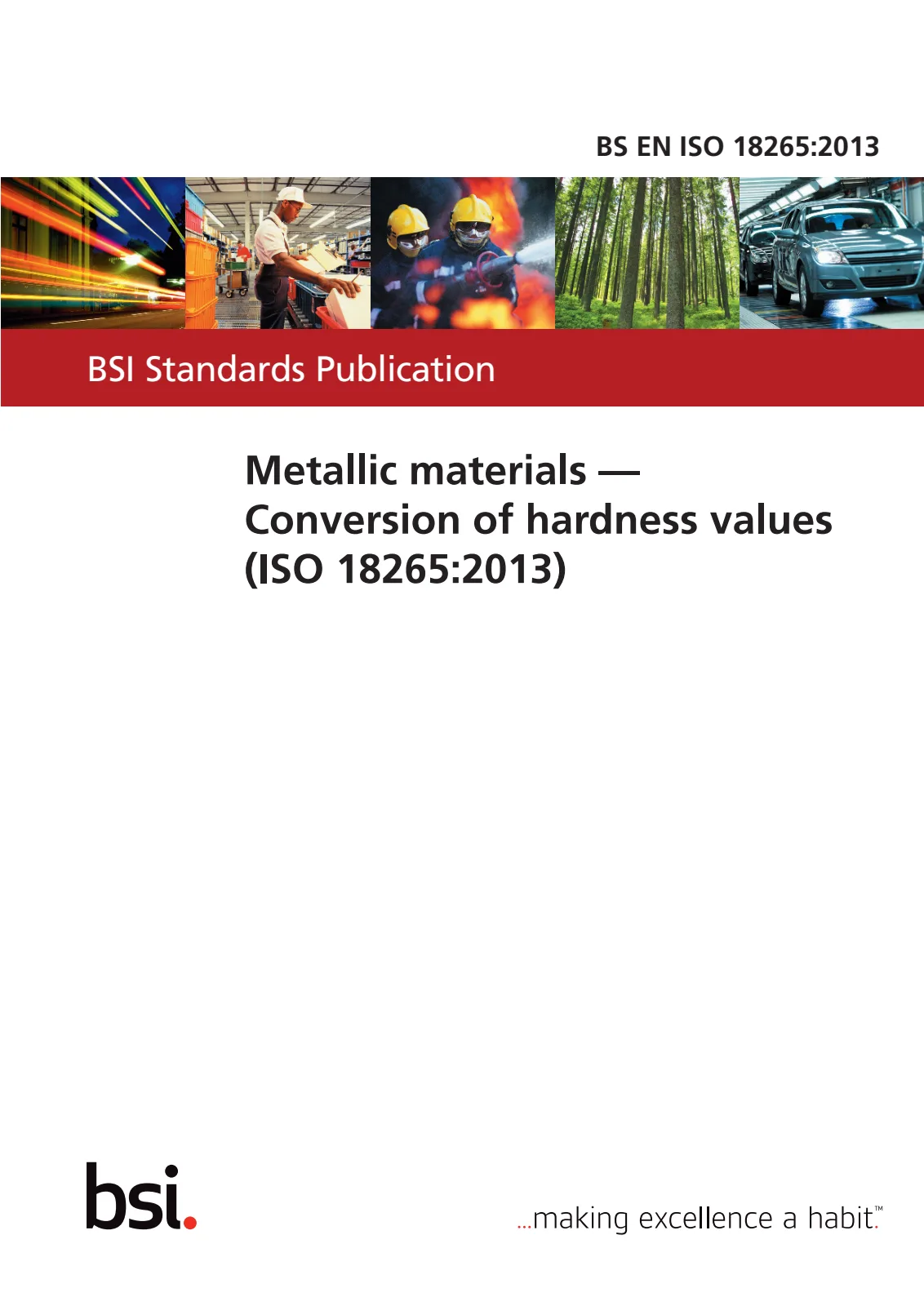 Первая страница стандарта BS EN ISO 18265:2013