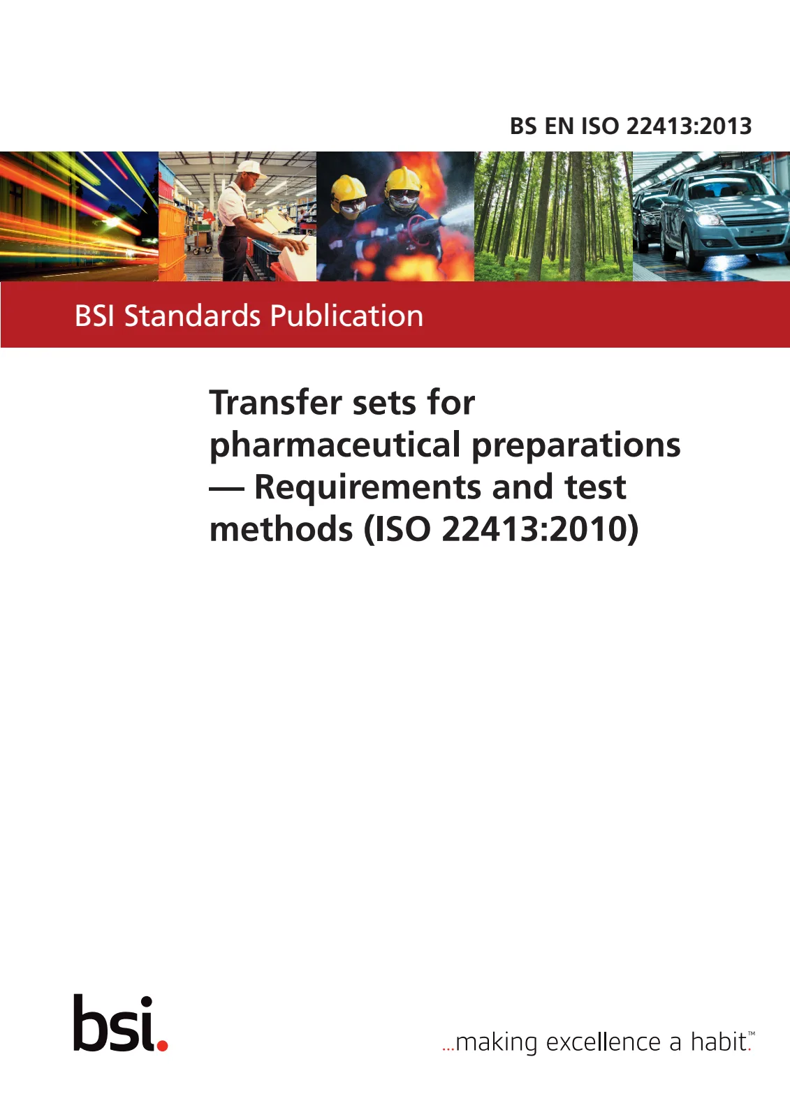 Первая страница стандарта BS EN ISO 22413:2013