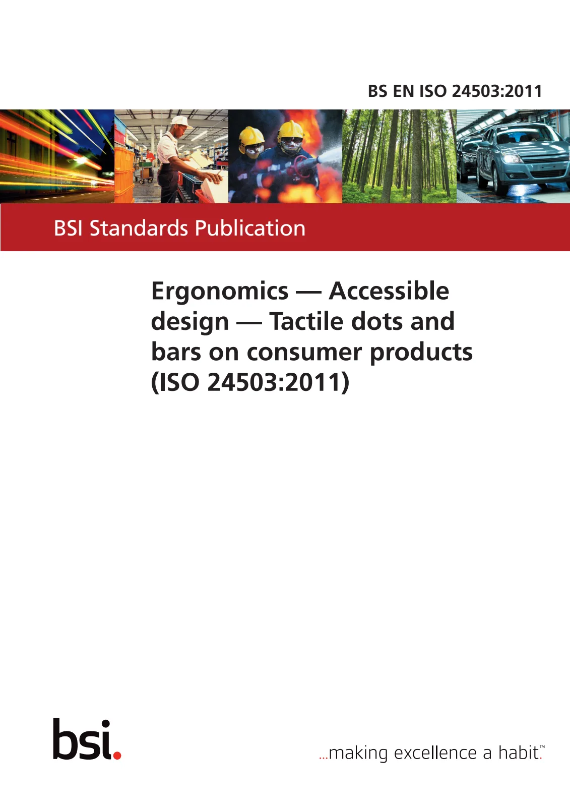 Первая страница стандарта BS EN ISO 24503:2011