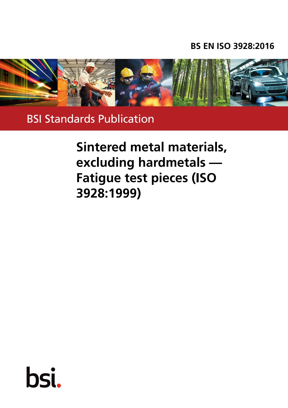 First page of standard BS EN ISO 3928:2016