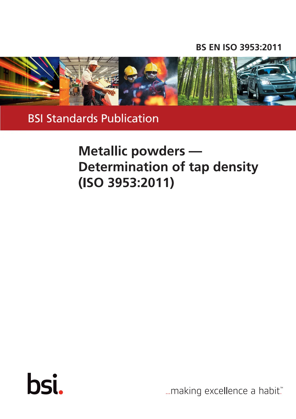 Первая страница стандарта BS EN ISO 3953:2011