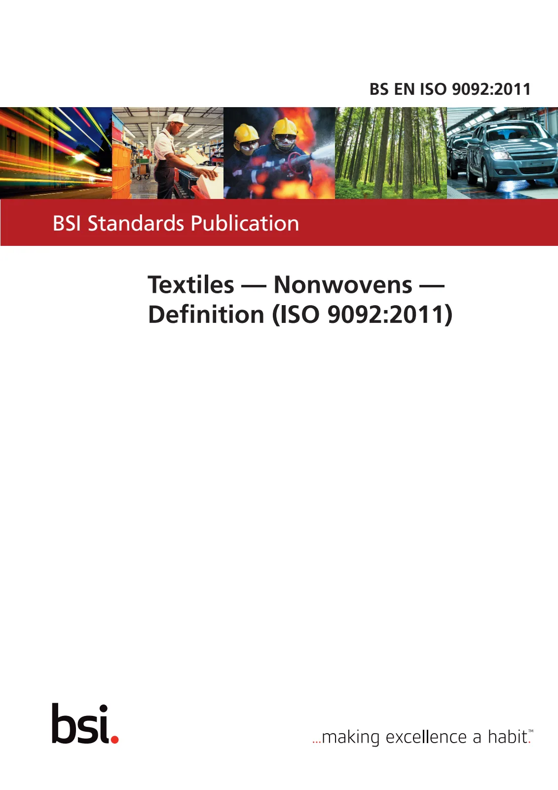 Первая страница стандарта BS EN ISO 9092:2011