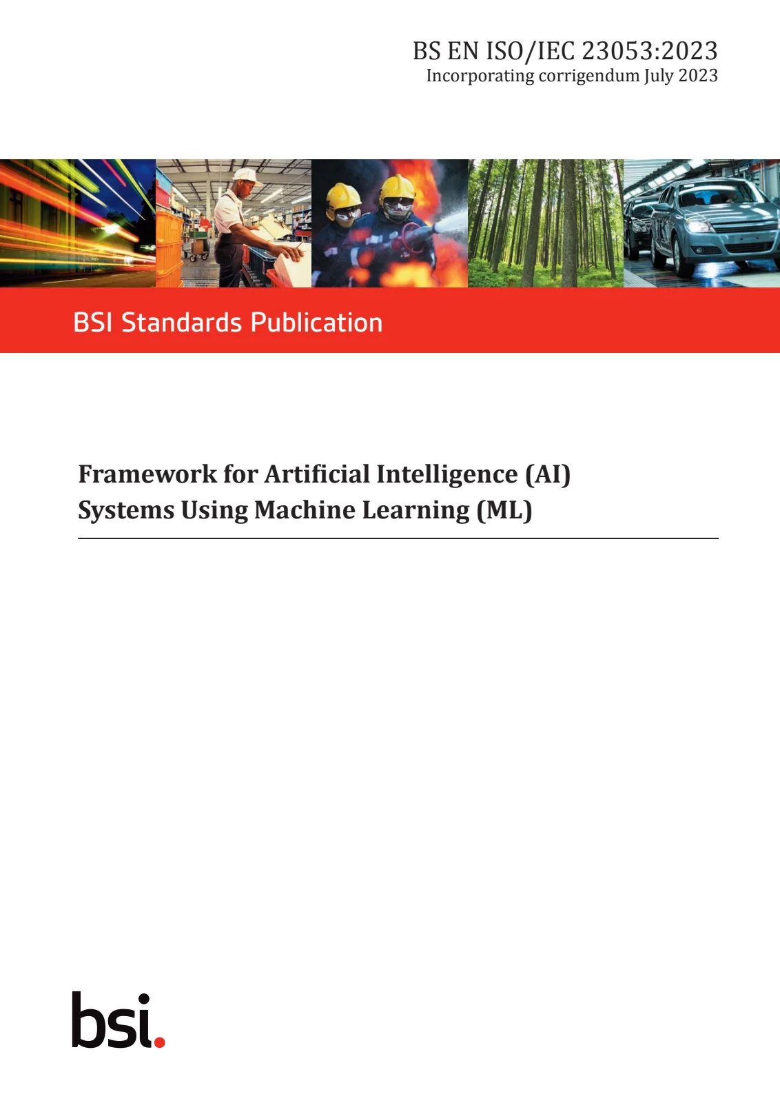 First page of standard BS EN ISO/IEC 23053:2023