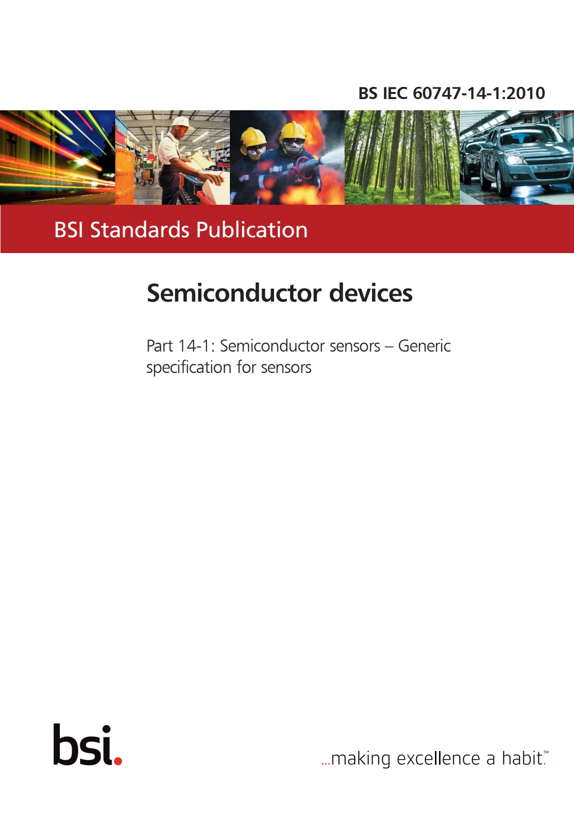 First page of standard BS IEC 60747-14-1:2010