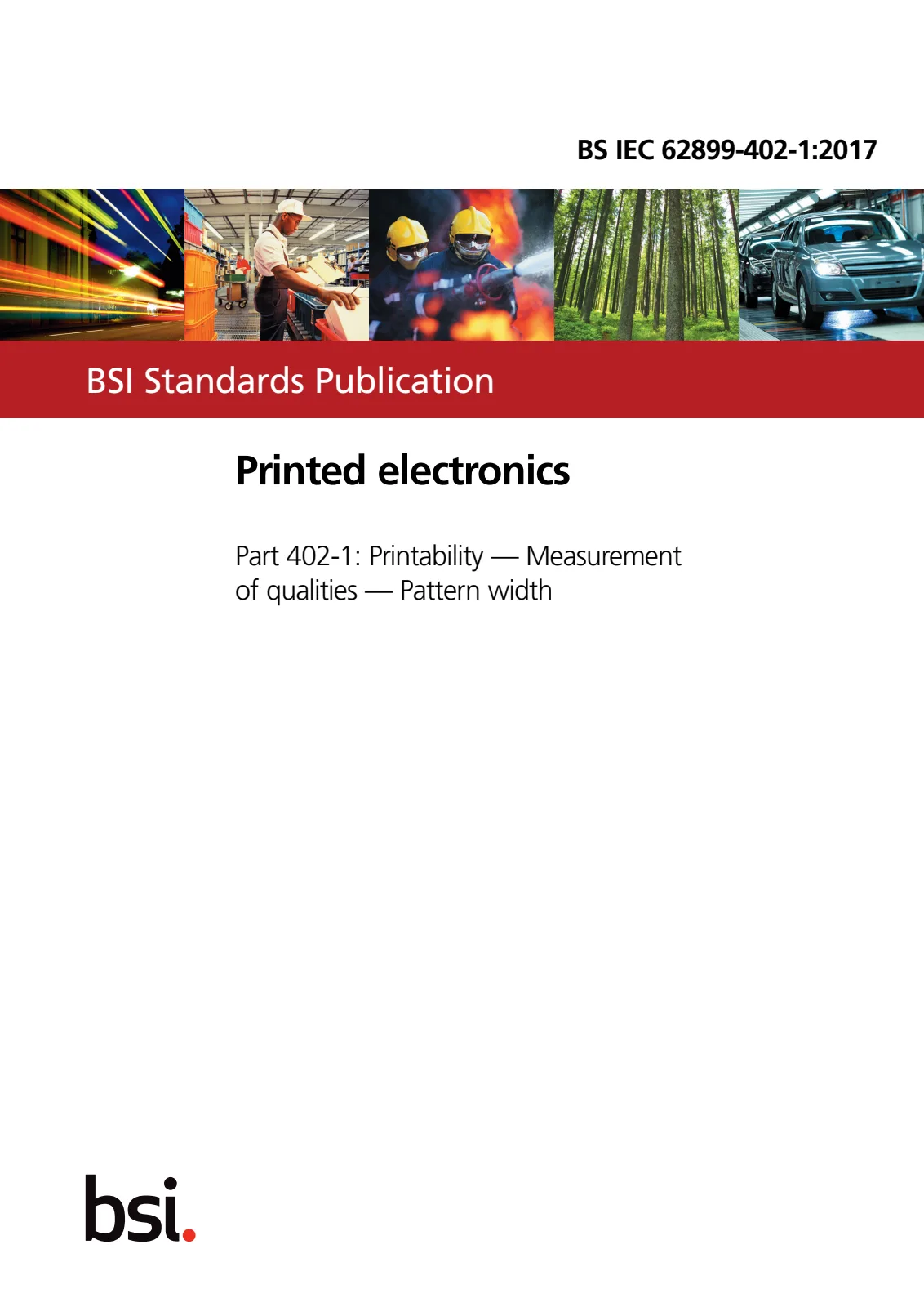 Первая страница стандарта BS IEC 62899-402-1:2017