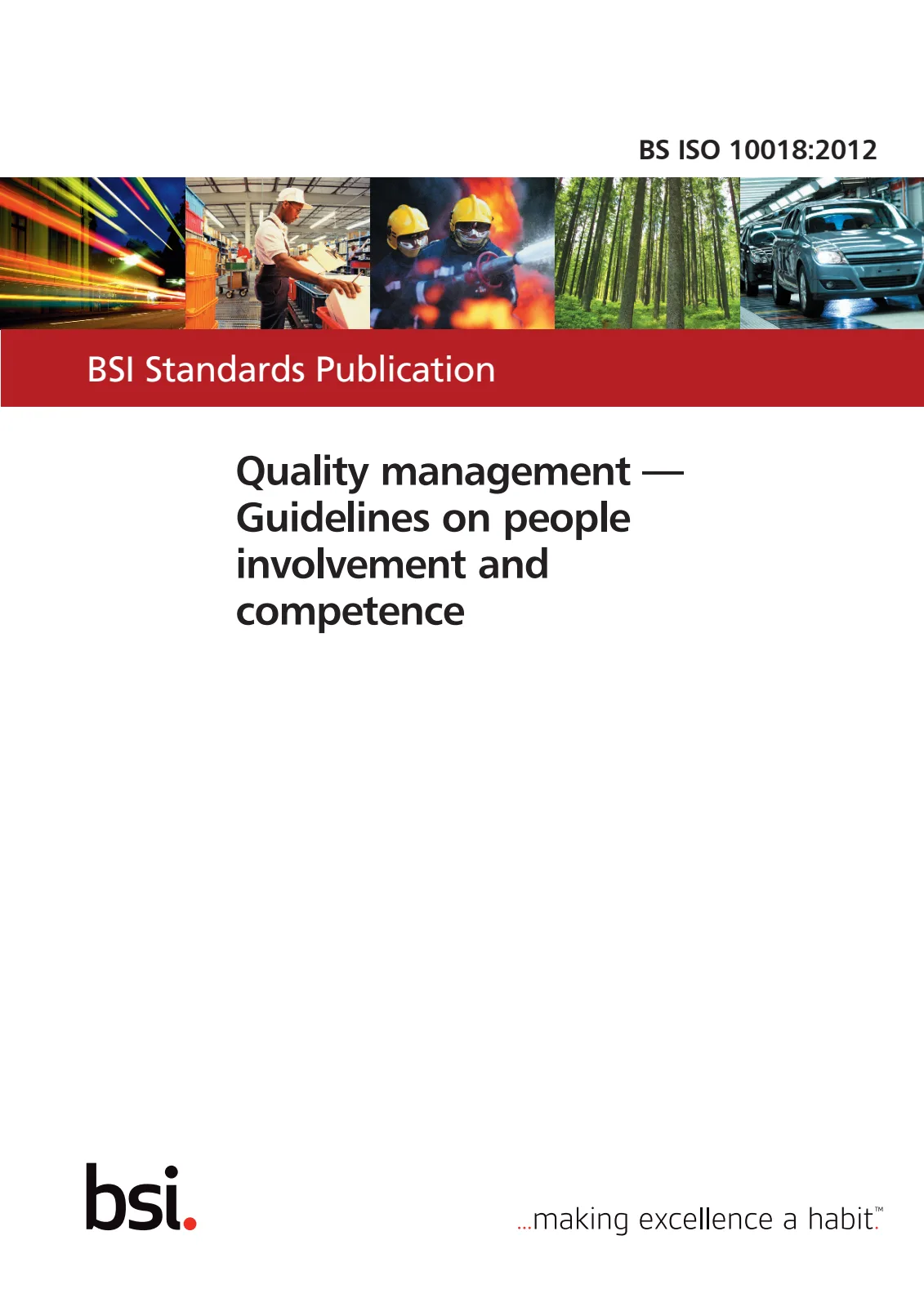 Первая страница стандарта BS ISO 10018:2012