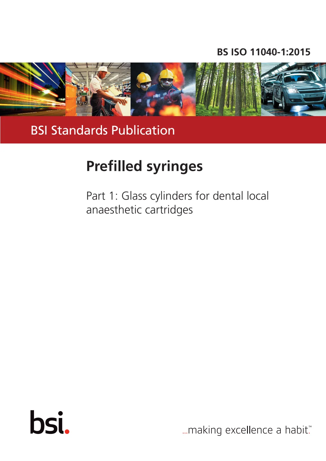 Первая страница стандарта BS ISO 11040-1:2015