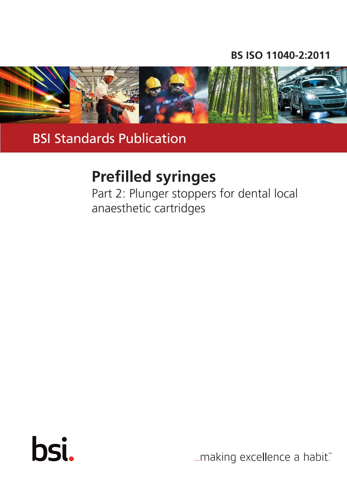 Первая страница стандарта BS ISO 11040-2:2011