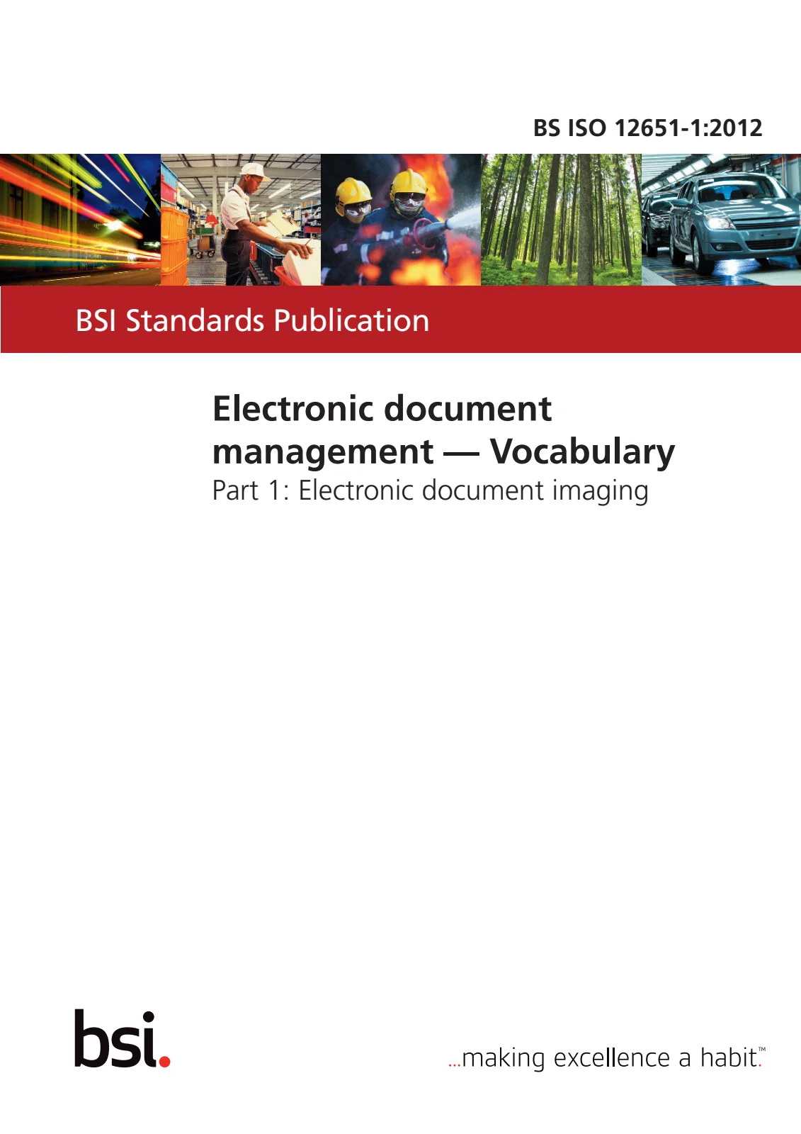 Первая страница стандарта BS ISO 12651-1:2012