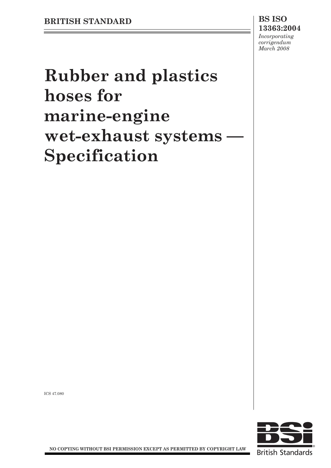 First page of standard BS ISO 13363:2004