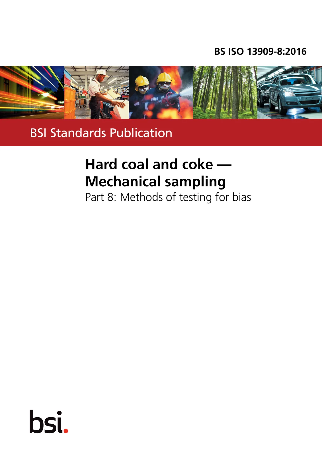 Первая страница стандарта BS ISO 13909-8:2016
