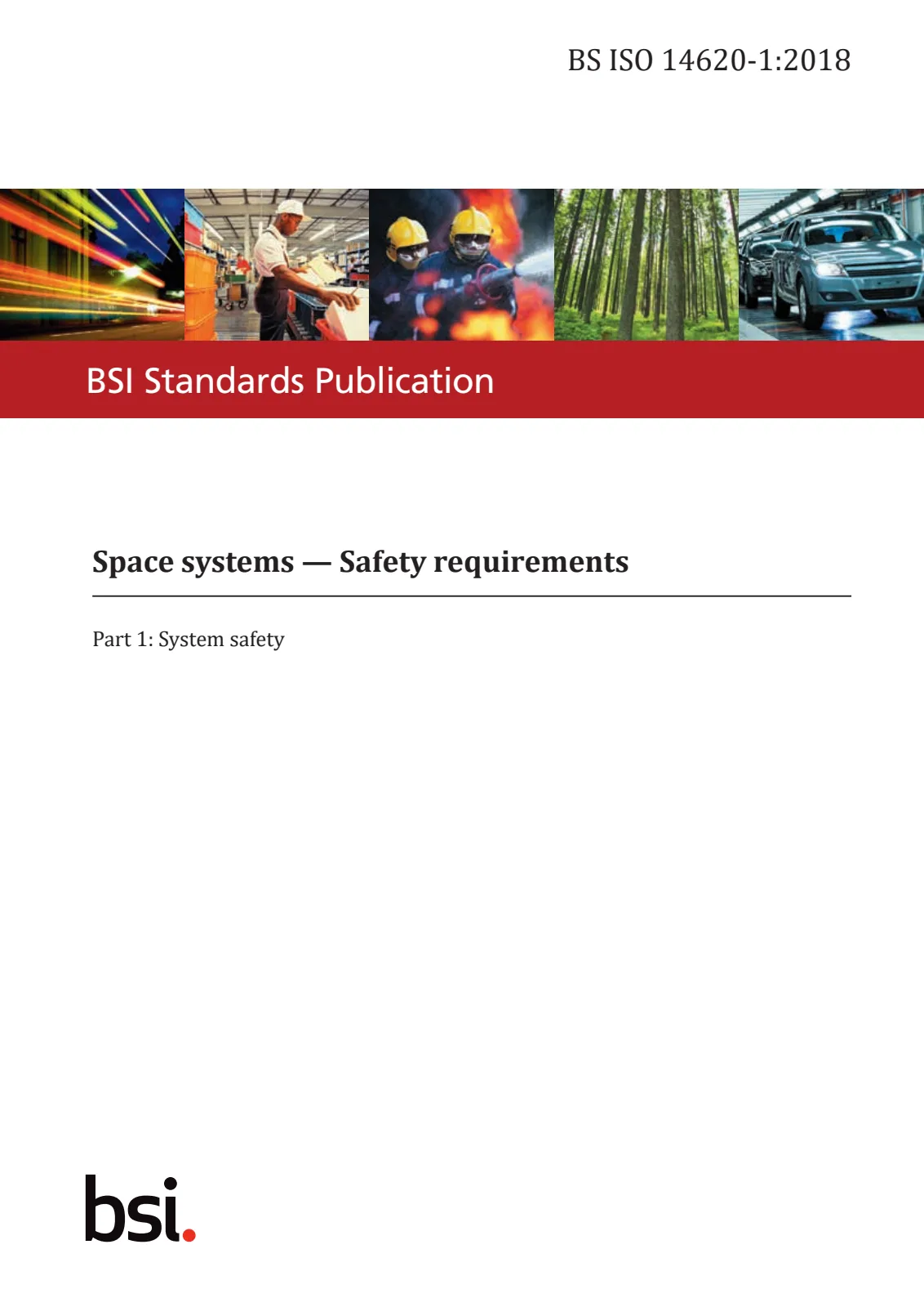 Первая страница стандарта BS ISO 14620-1:2018