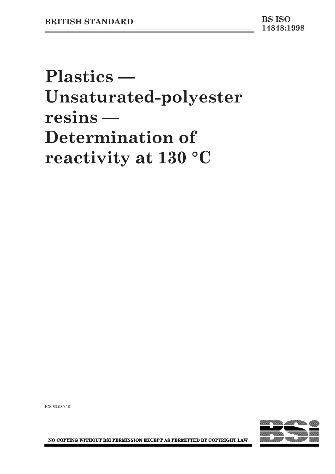 Первая страница стандарта BS ISO 14848:1998