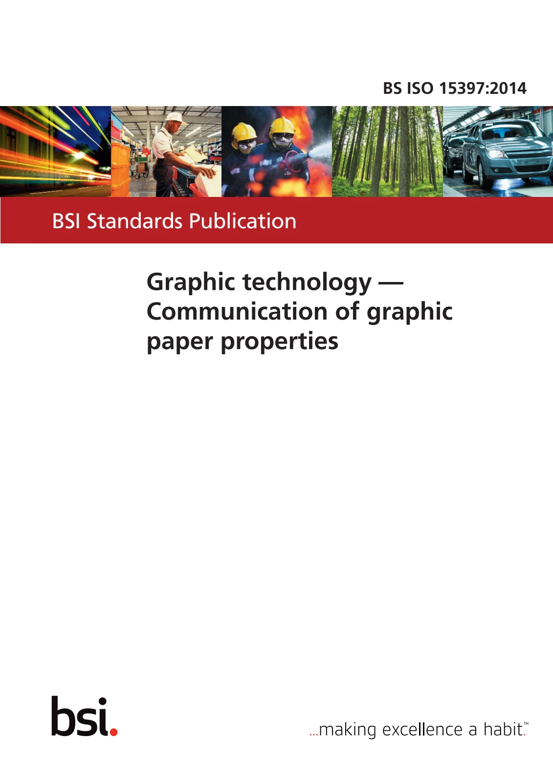Первая страница стандарта BS ISO 15397:2014