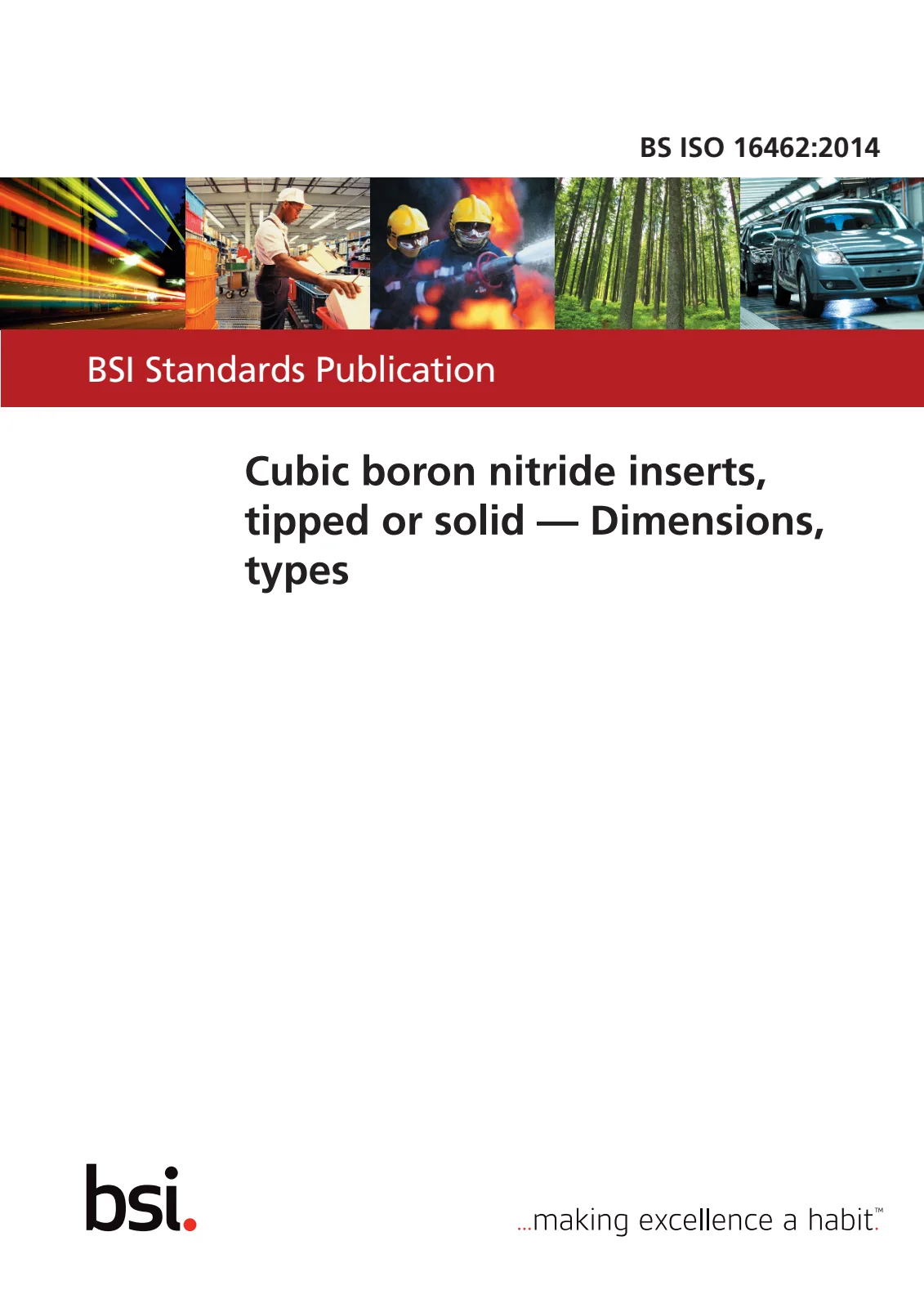 Первая страница стандарта BS ISO 16462:2014