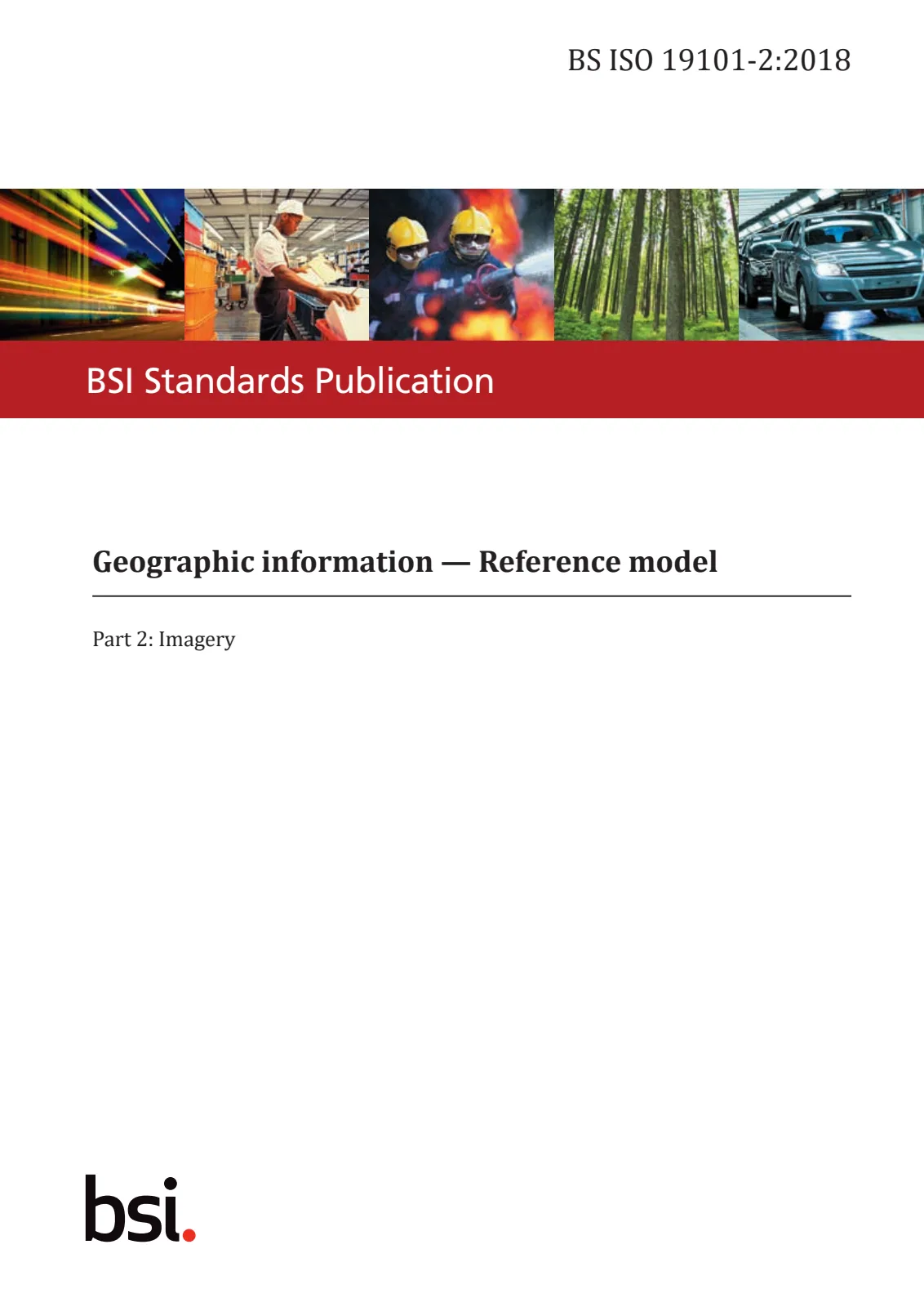 Первая страница стандарта BS ISO 19101-2:2018