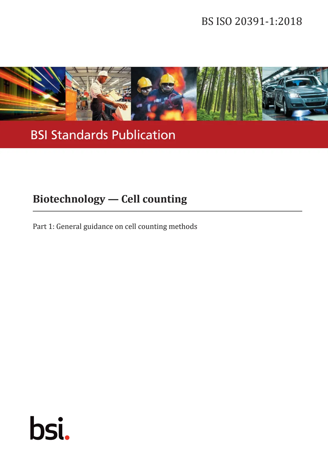 Первая страница стандарта BS ISO 20391-1:2018