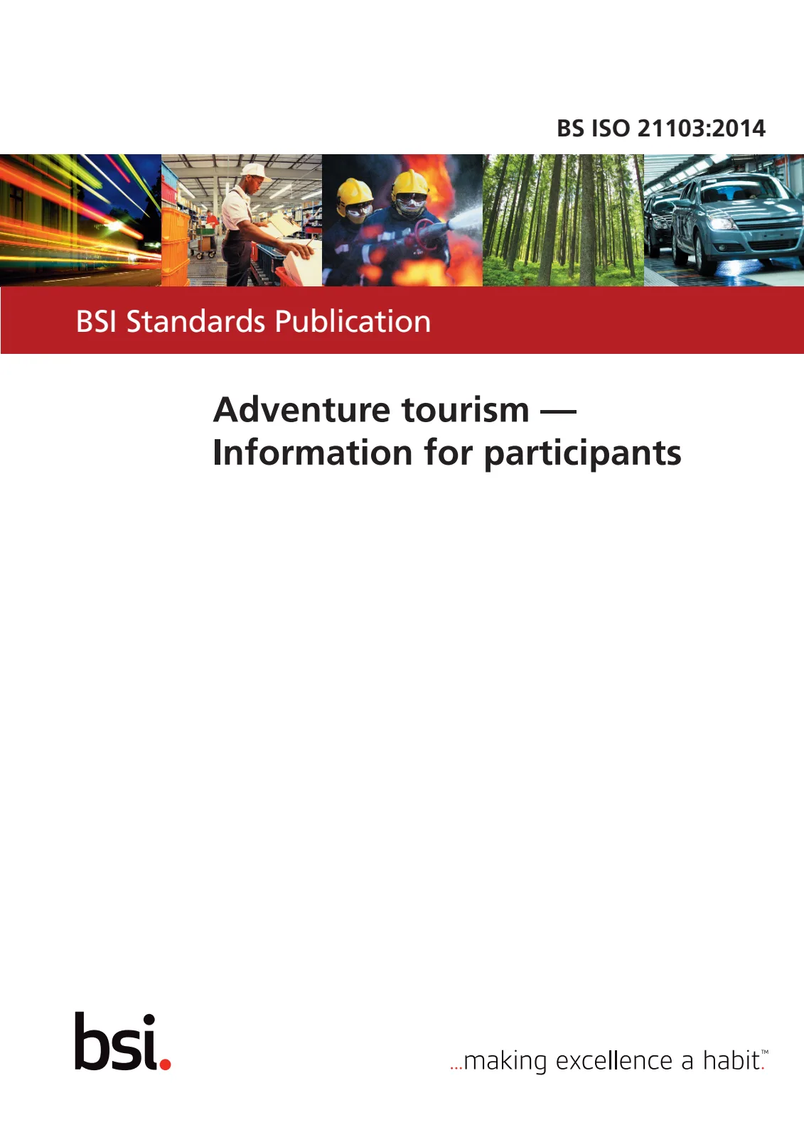 Первая страница стандарта BS ISO 21103:2014