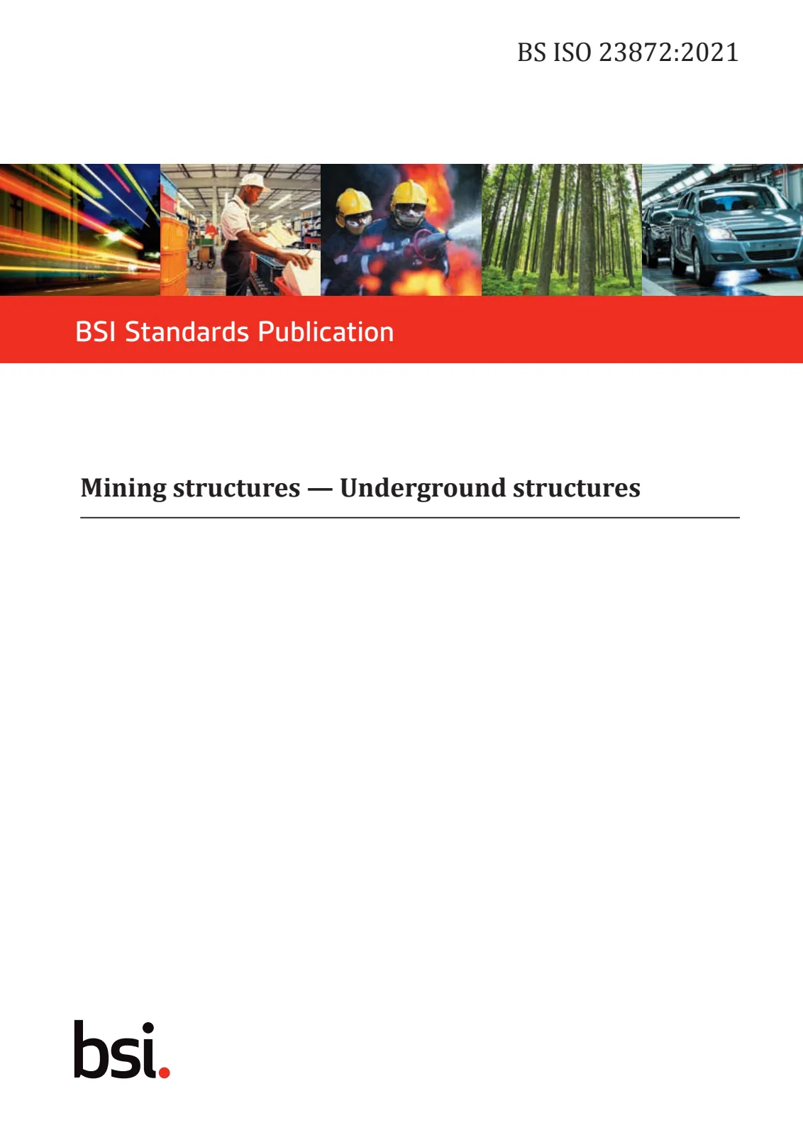 First page of standard BS ISO 23872:2021