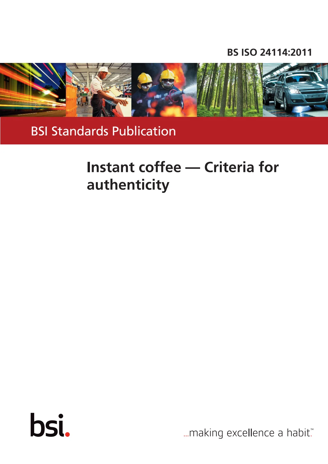 Первая страница стандарта BS ISO 24114:2011