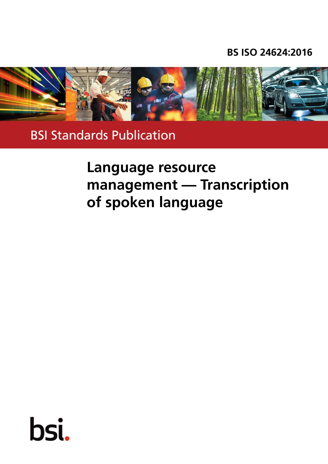 Первая страница стандарта BS ISO 24624:2016