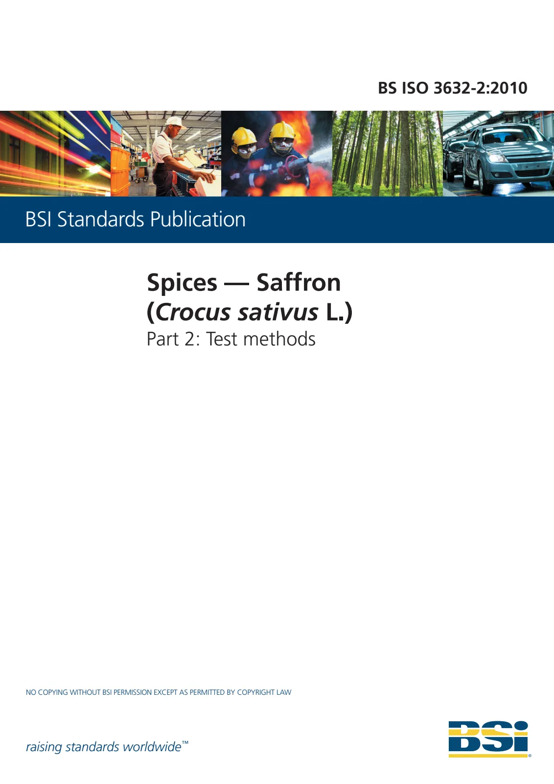 Первая страница стандарта BS ISO 3632-2:2010