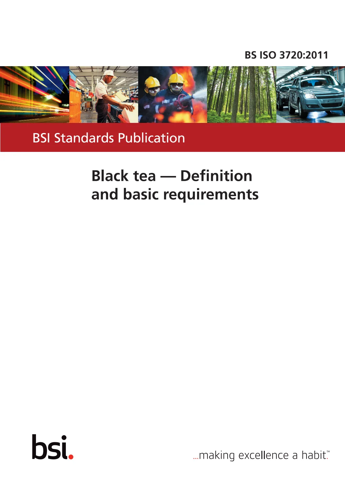 First page of standard BS ISO 3720:2011
