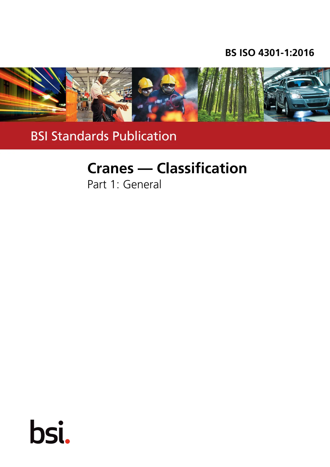 Первая страница стандарта BS ISO 4301-1:2016