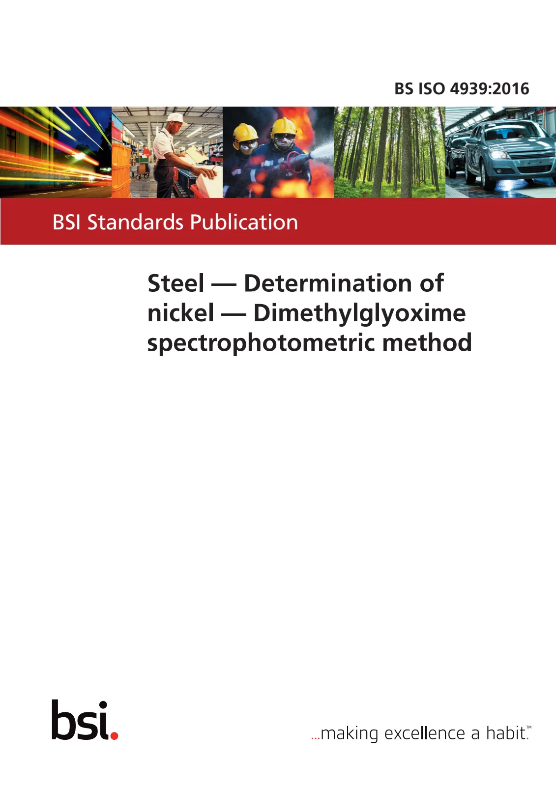 First page of standard BS ISO 4939:2016
