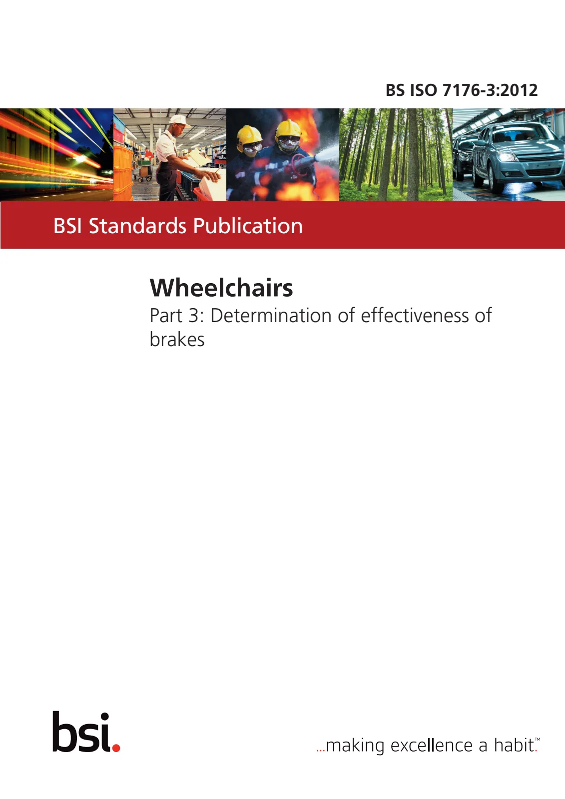 Первая страница стандарта BS ISO 7176-3:2012