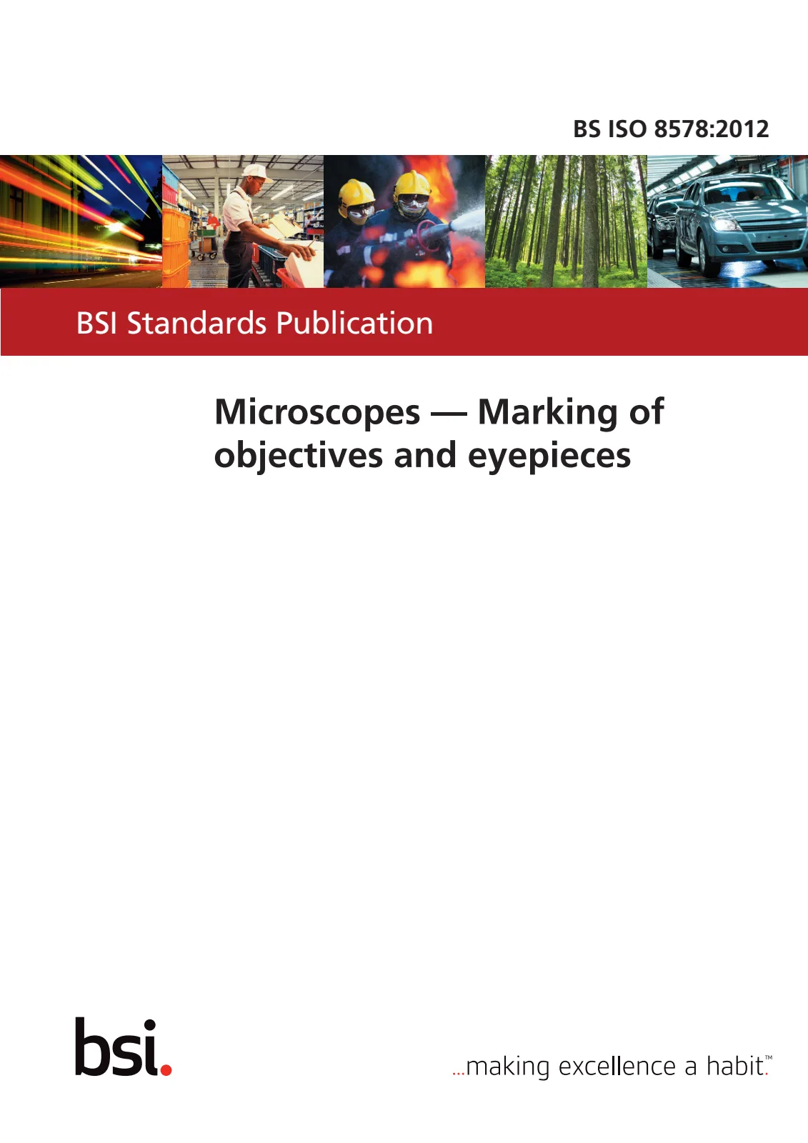 Первая страница стандарта BS ISO 8578:2012