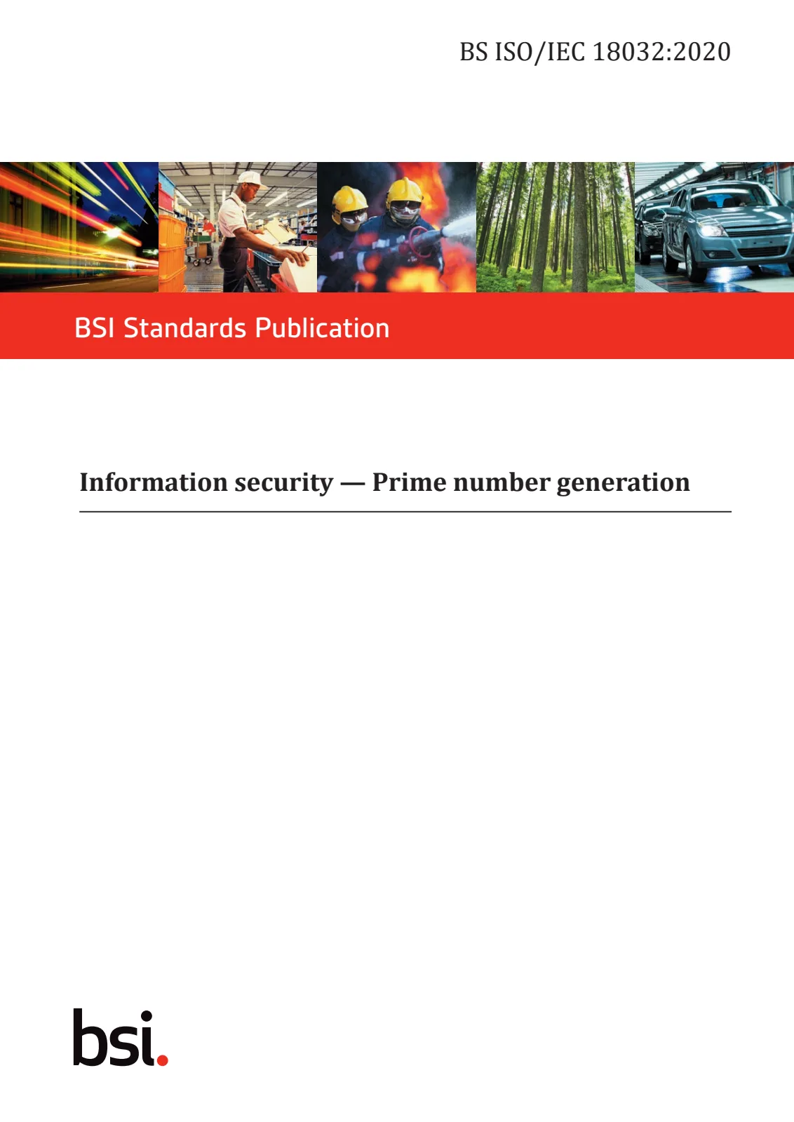 Первая страница стандарта BS ISO/IEC 18032:2020