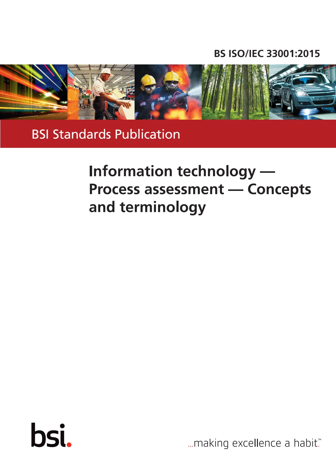 Первая страница стандарта BS ISO/IEC 33001:2015