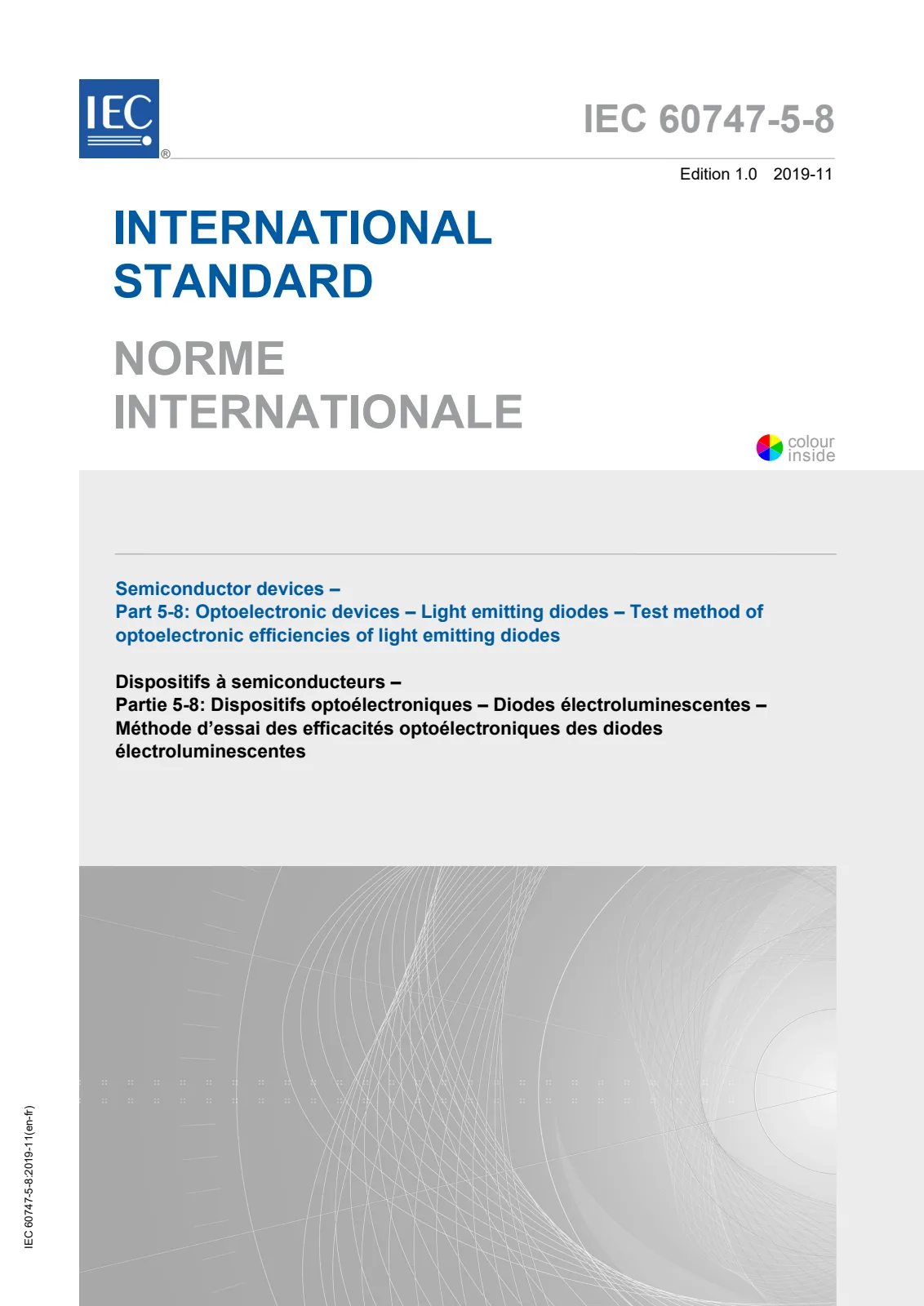 First page of standard IEC 60747-5-8:2019