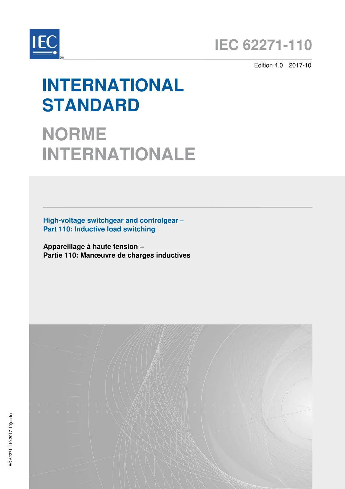 Первая страница стандарта IEC 62271-110:2017