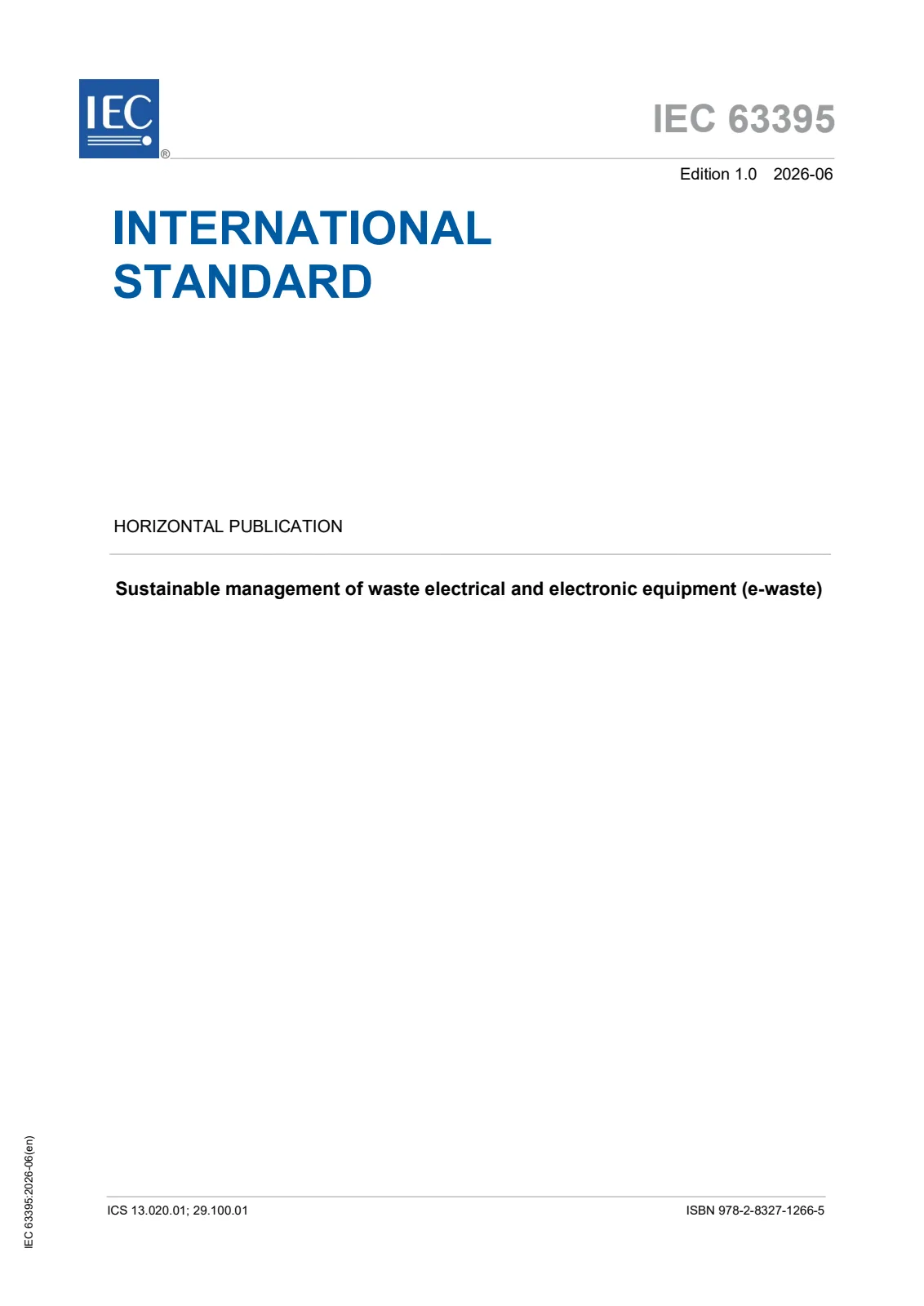 Первая страница стандарта IEC 63395:2026