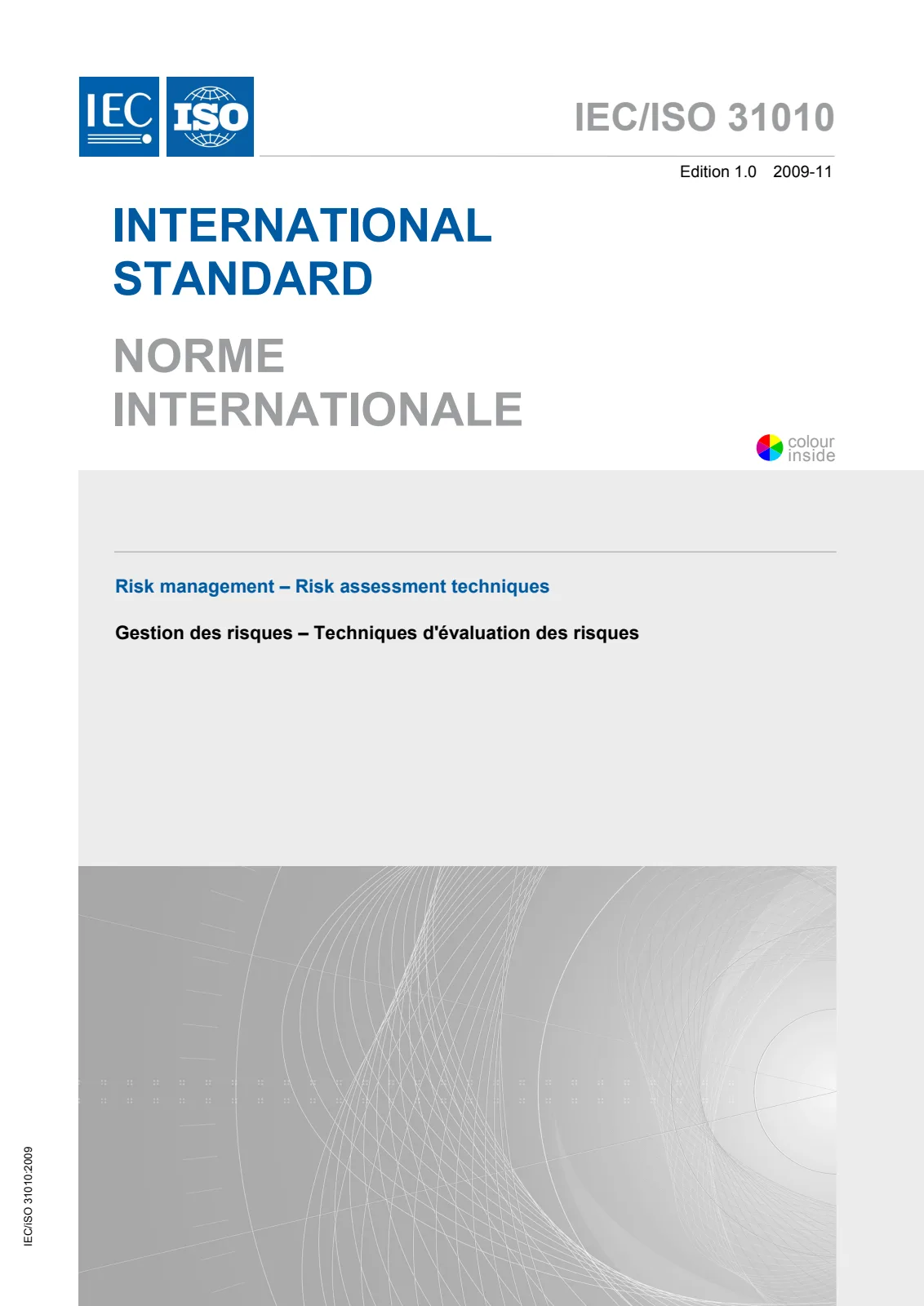 Первая страница стандарта IEC/ISO 31010:2009