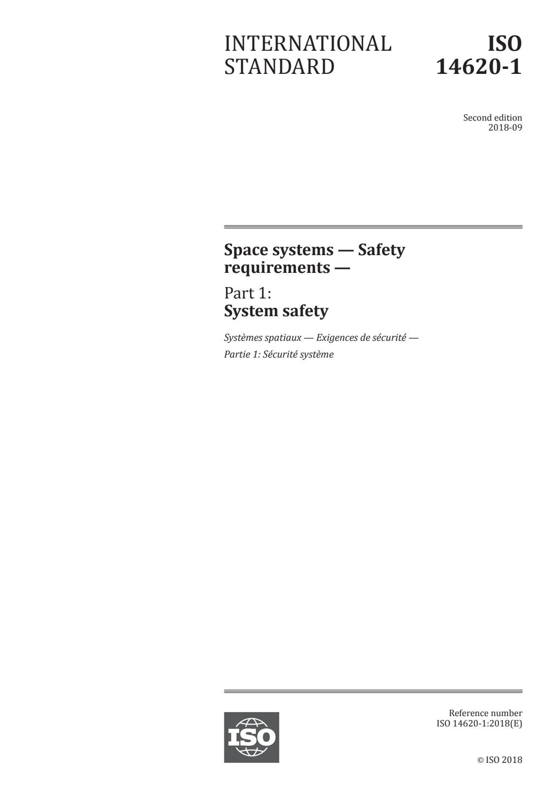 Первая страница стандарта ISO 14620-1:2018
