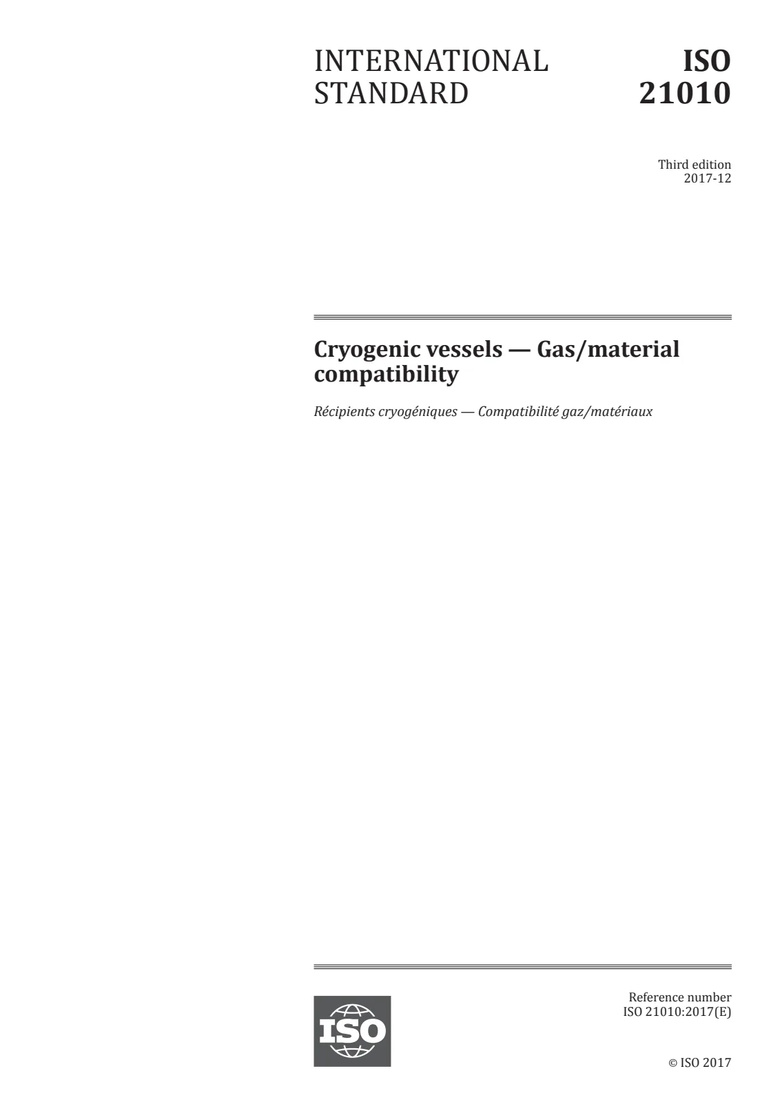 Первая страница стандарта ISO 21010:2017