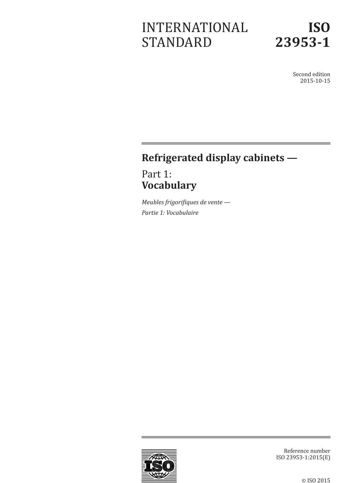 Первая страница стандарта ISO 23953-1:2015