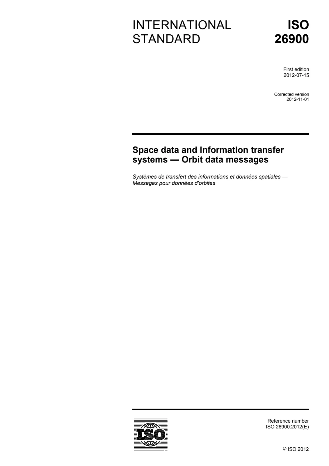 Первая страница стандарта ISO 26900:2012
