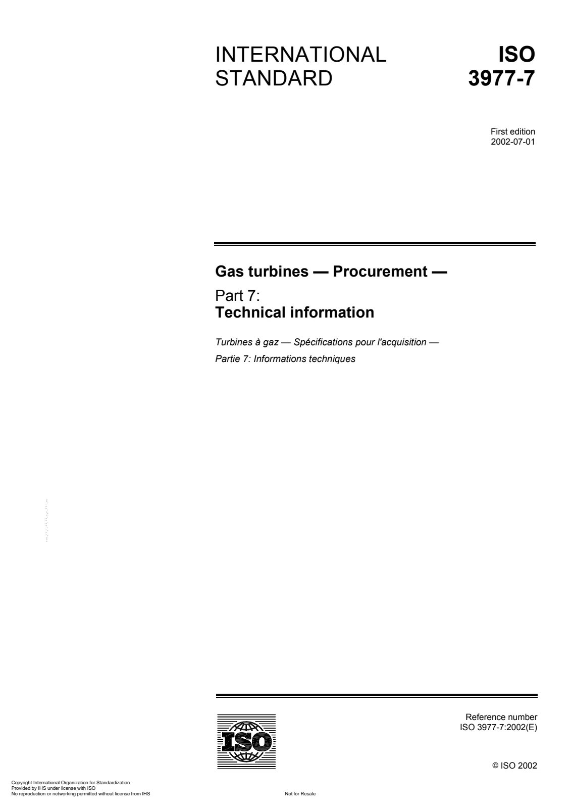 Первая страница стандарта ISO 3977-7:2002