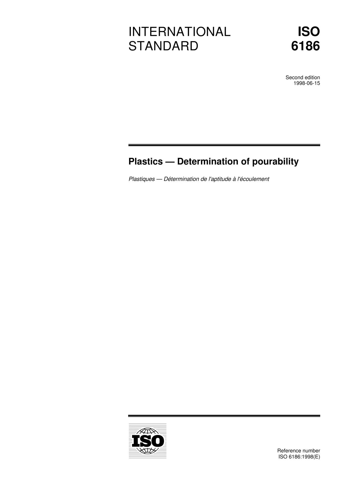 Первая страница стандарта ISO 6186:1998