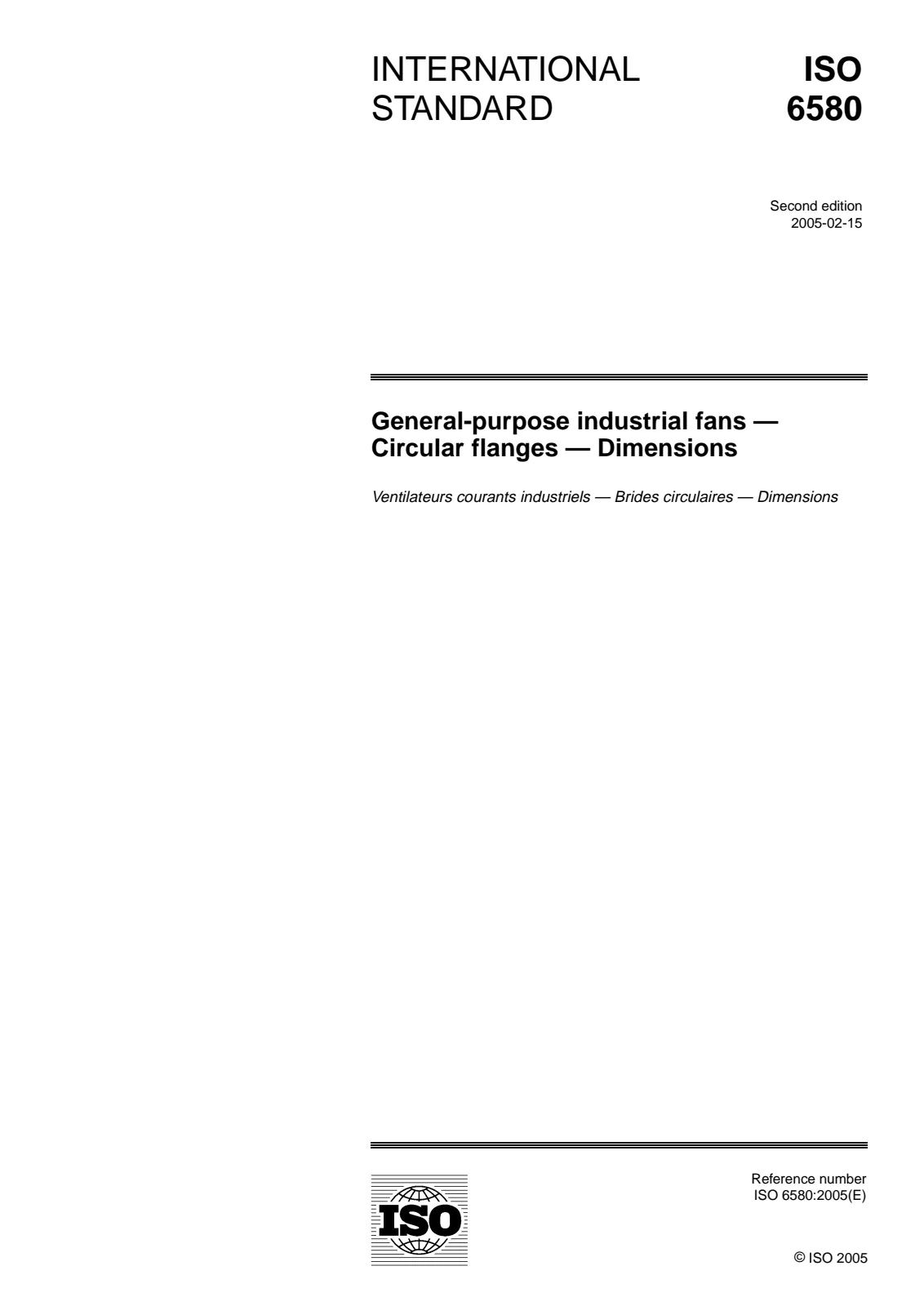 Первая страница стандарта ISO 6580:2005